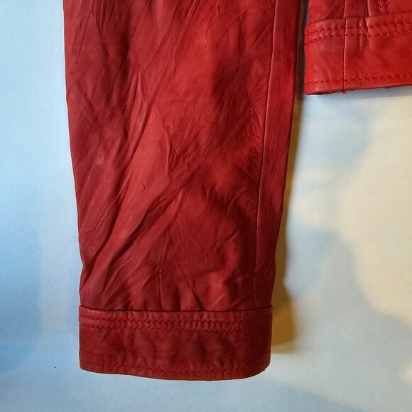 Hugo Boss Red Leather Jacket - Picture 6 of 13